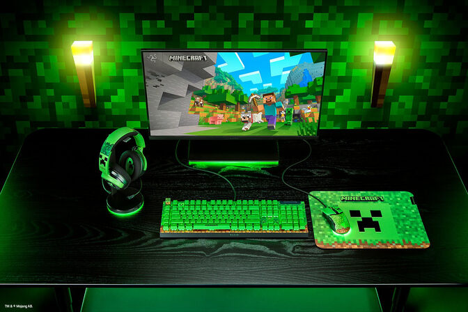 Teclado Razer BlackWidow V4 X RGB Green Switch Minecraft Ed. (US) image number 5
