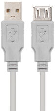 Cable USB 2.0 Nanocable USB-A M/F 3 M Bege image number null
