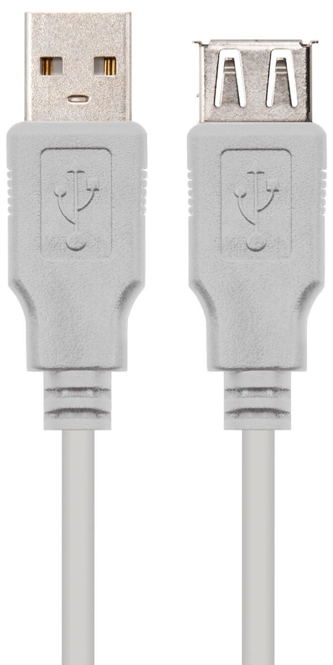 Cable USB 2.0 Nanocable USB-A M/F 3 M Bege image number 1