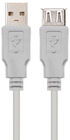Cable USB 2.0 Nanocable USB-A M/F 3 M Bege image number null