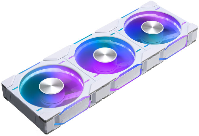 Ventilador Phanteks D30 PWM reverse Airflow D-RGB Blanco Pack 3 - 120mm image number 0