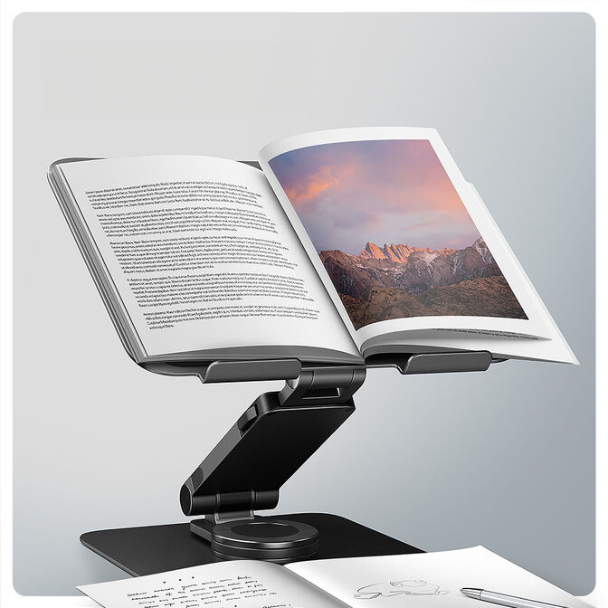 Soporte Elevat&oacute;rio Rotativo AXAGON STND-LRB  para Port&aacute;tiles Ajustable Aluminio Negro image number 4