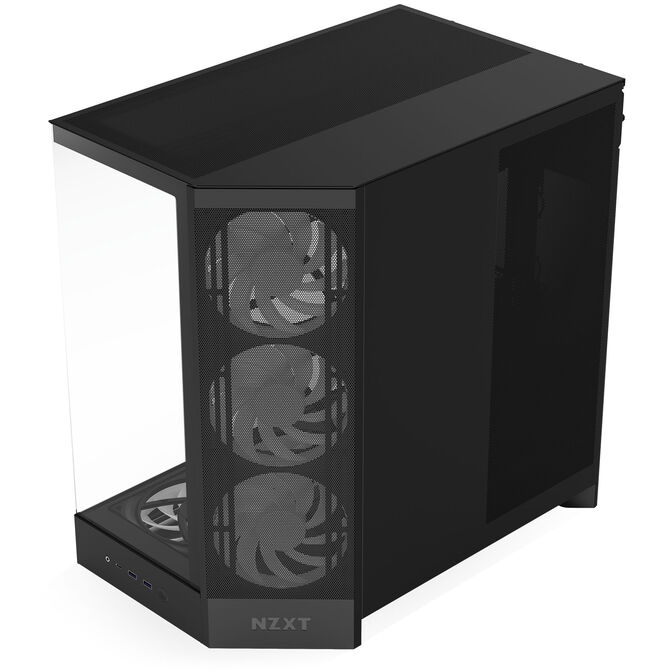 Torre E-ATX NZXT H9 Flow RGB+ Negra (2025) Cristal Templado image number 5