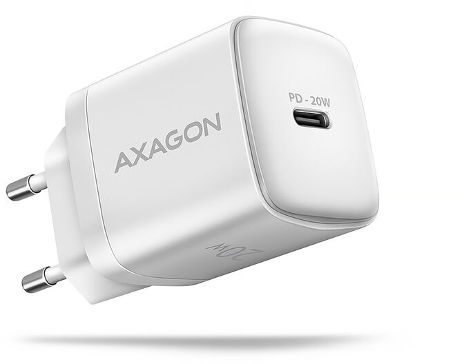 Carregado de pared AXAGON ACU-PD20W, 1 puerta (USB-C), PD3.0/PPS/QC4+/AFC/Apple, 20 W, Blanco image number 0