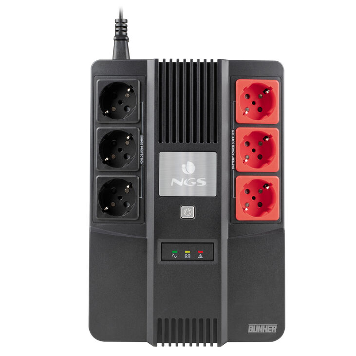 UPS NGS Off-line Fortress Bunker 600VA 360W 6 Tomas de Protección image number 0