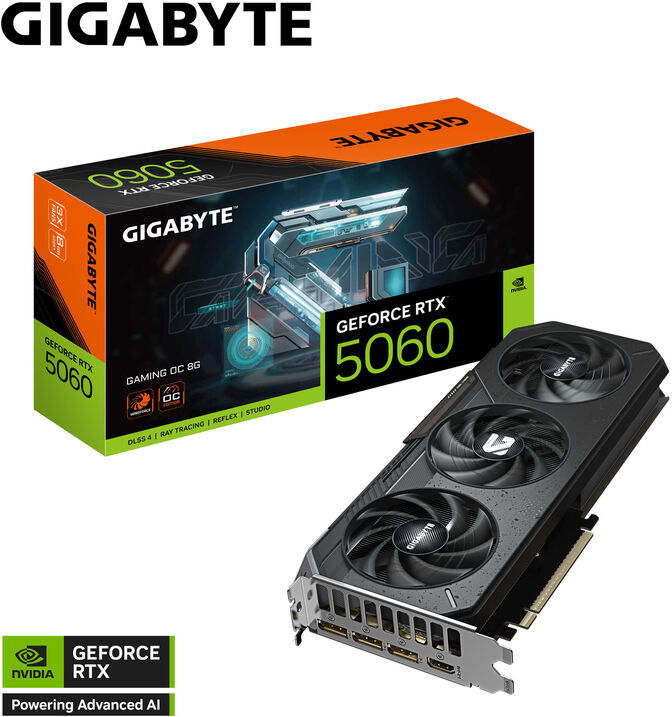 Tarjeta Gr&aacute;fica Gigabyte GeForce&reg; RTX 5060 Gaming OC 8GB GDDR7 DLSS4 image number 0