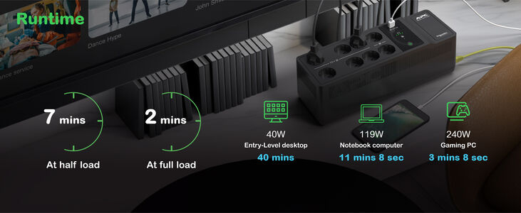 UPS APC Back-UPS 500VA 8 Tomas Schuko image number 2