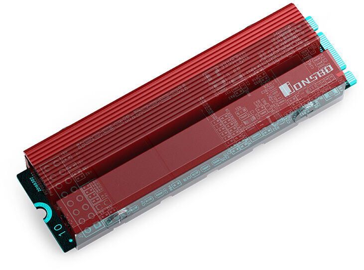 Ventilador Jonsbo M.2-6 SSD Rojo image number 4