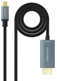 Cable Conversor NanoCable USB-C para HDMI 2.1 8K@60HZ 1.8 M Negro