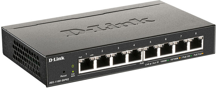 Switch D-Link DGS-1008P 8 Portas POE+ 68W Power Budget image number 1