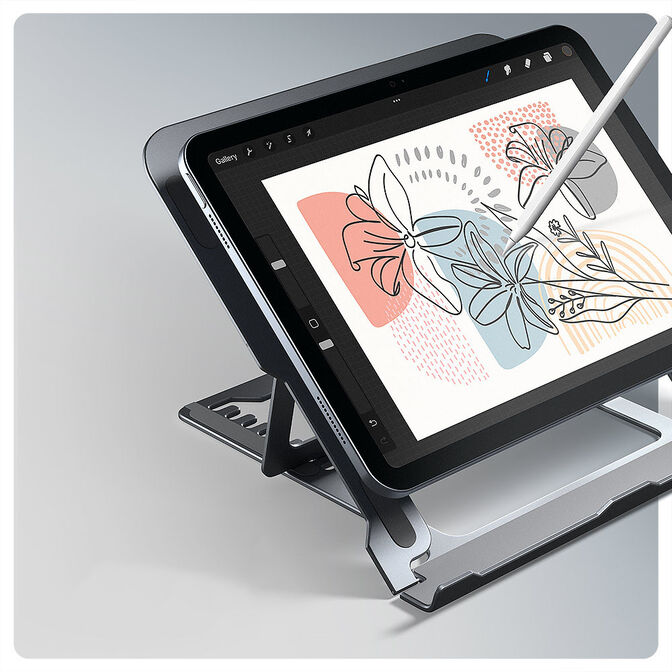 Soporte Elevat&oacute;rio AXAGON STND-LAG  para Port&aacute;tiles Ajustable Aluminio image number 2