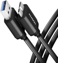 Cable de cargamento AXAGON BUMM3-AM10AB Micro-B USB  <-> USB-A 3.2 Gen 1, 1m, 3A, ALU, PVC, Negro