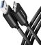 Cable de cargamento AXAGON BUMM3-AM10AB Micro-B USB  <-> USB-A 3.2 Gen 1, 1m, 3A, ALU, PVC, Negro
