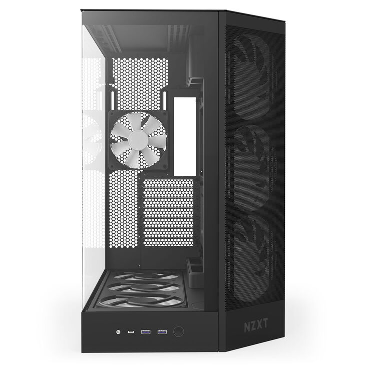 Torre E-ATX NZXT H9 Flow RGB+ Negra (2025) Cristal Templado image number 9