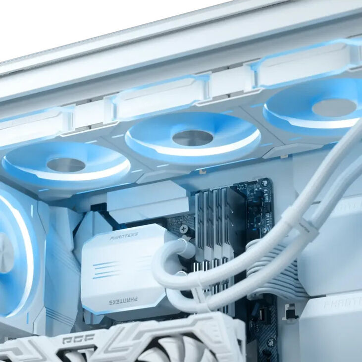 Water Cooler CPU Phanteks Glacier One 420D30 DRGB X2 Blanco - 420mm image number 1
