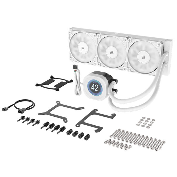 Refrigeraci&oacute;n L&iacute;quida CPU Corsair NAUTILUS RS LCD 360mm Blanco image number 5