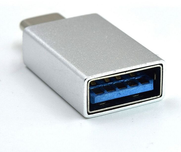 Adaptador Gigabit Ewent USB-C Macho para USB A Hemea Plata image number 0