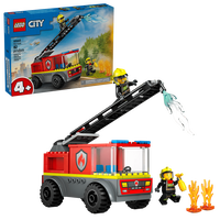 LEGO City: Cami&oacute;n de Bomberos con Escalera, 82 Piezas (60463)