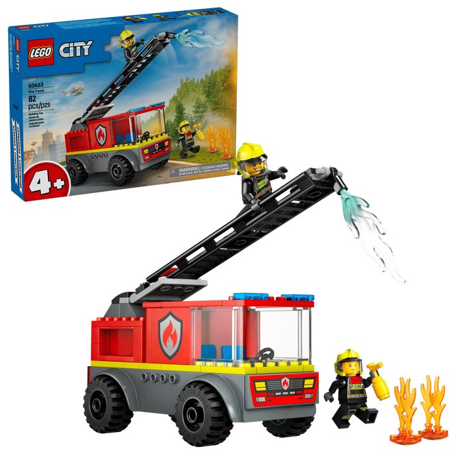 LEGO City: Cami&oacute;n de Bomberos con Escalera, 82 Piezas (60463) image number 0
