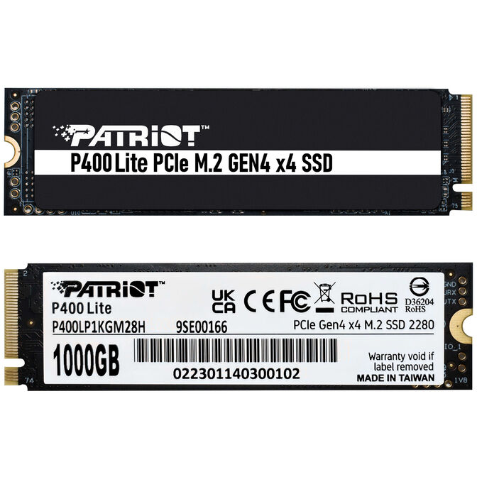 SSD Patriot P400 Lite Gen4 M.2 NVMe 2280 (3500/2700MB/s) image number 2