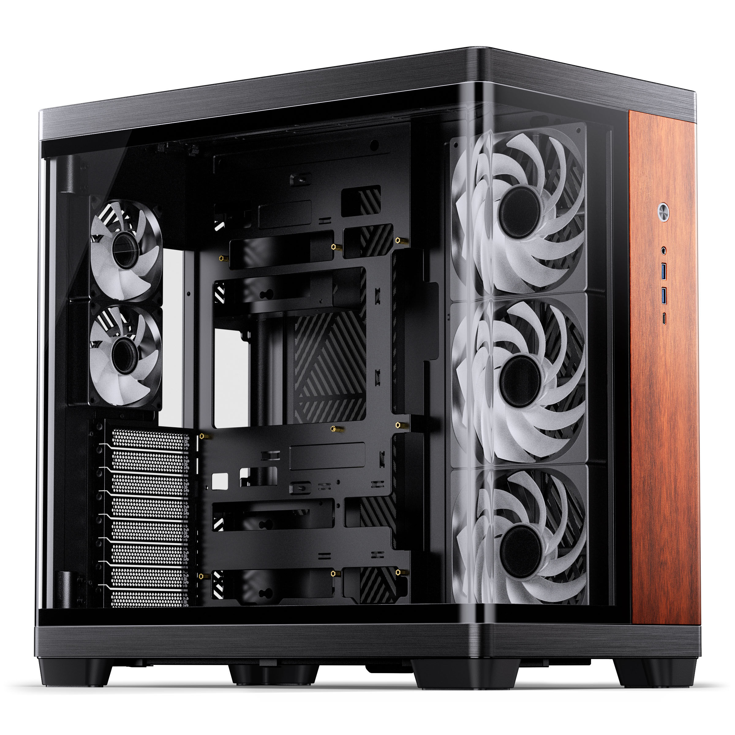 Caja ATX Jonsbo TK-4 Madera Vidrio Tempelado Negro