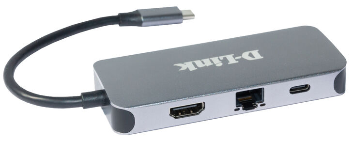 HUB USB D-Link USB-C Macho > 3 x USB 3.0 (SS) + 1 x HDMI (4K Ready) + 1 x USB-C (Thunderbolt 3) (PD60W) + 1 x RJ45 image number 1
