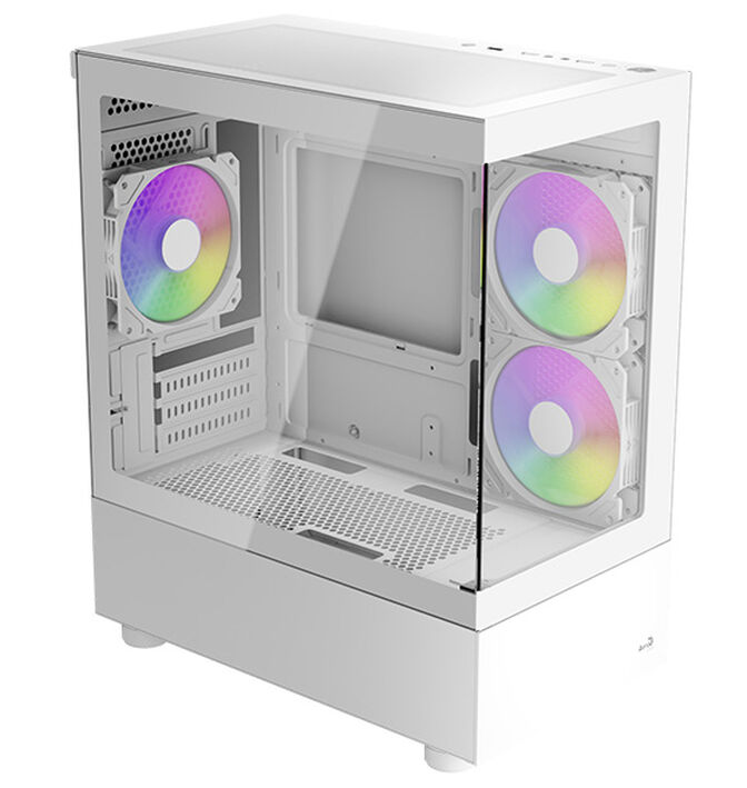 Caja Micro-ATX Aerocool Viewport Mini Vidrio Templado Blanco image number 0