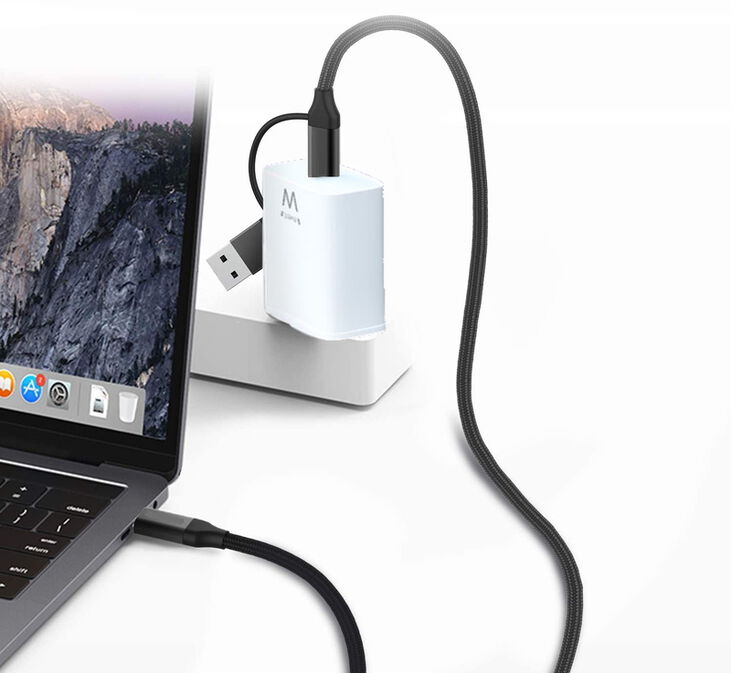 Cable de Carga Ewent EW9918 USB-C 2 em 1 image number 3