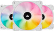 Ventilador Corsair iCUE SP120 RGB ELITE PWM Blanco 120MM (Pack 3) c/ Lighting Node CORE image number null