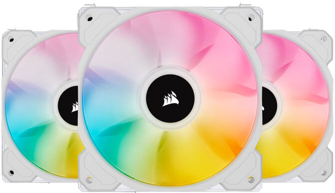 Ventilador Corsair iCUE SP120 RGB ELITE PWM Blanco 120MM (Pack 3) c/ Lighting Node CORE image number 0