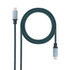 Cable USB 3.2 Gen2x2 Nanocable 20Gbps 5A/100W 4K/60HZ USB-C M/M 1.5 M Gris/Negro image number null