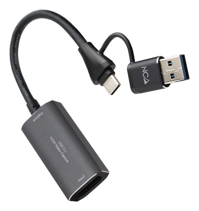 Capturadora de V&iacute;deo/&Aacute;udio Nanocable HDMI 4K/30Hz USB-C/USB-A image number 0