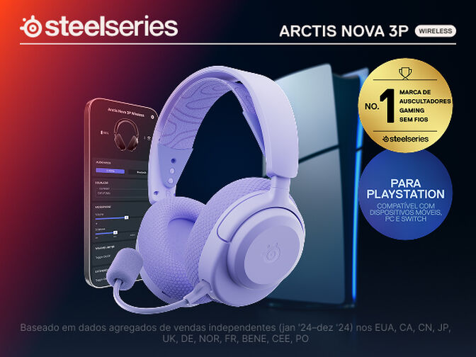Auriculares SteelSeries Arctis Nova 3P Wireless/Bluetooth Lavanda image number 15