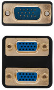 Cable Bifurcador NanoCable SVGA(3C/9), VGA/M-2xVGA/F 20 CM image number null
