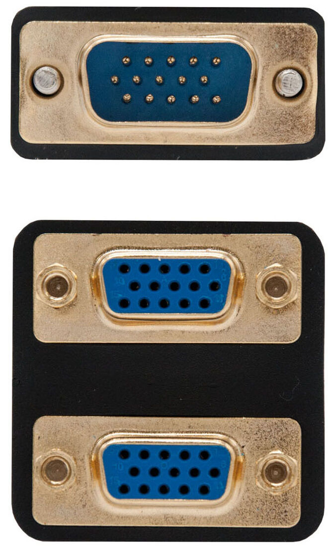 Cable Bifurcador NanoCable SVGA(3C/9), VGA/M-2xVGA/F 20 CM image number 1