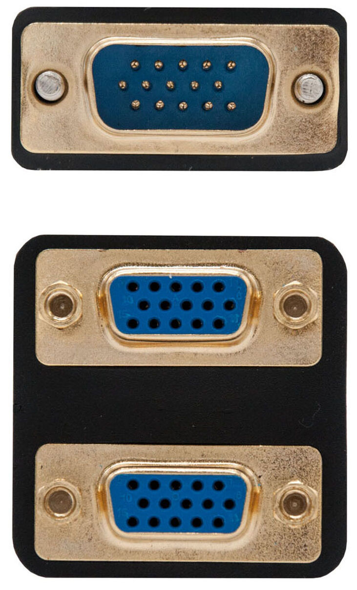 Cable Bifurcador NanoCable SVGA(3C/9), VGA/M-2xVGA/F 20 CM image number 1