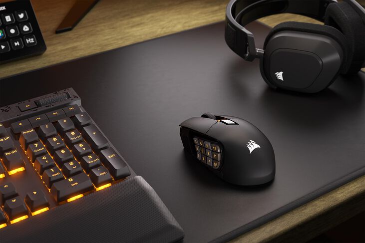 Ratón Corsair Scimitar Elite RGB MOBA/MMO Wireless Negro image number 2