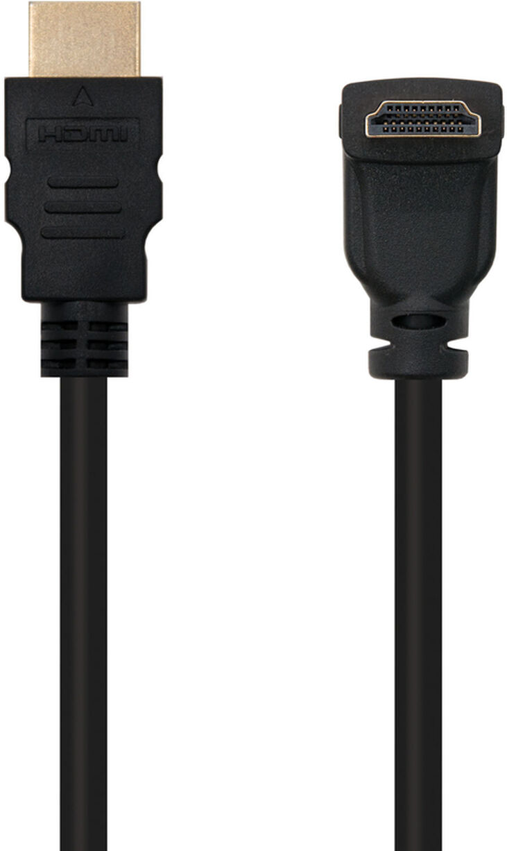 Cable HDMI HEC 90º USB-A M/M 1.8 M Negro image number 3