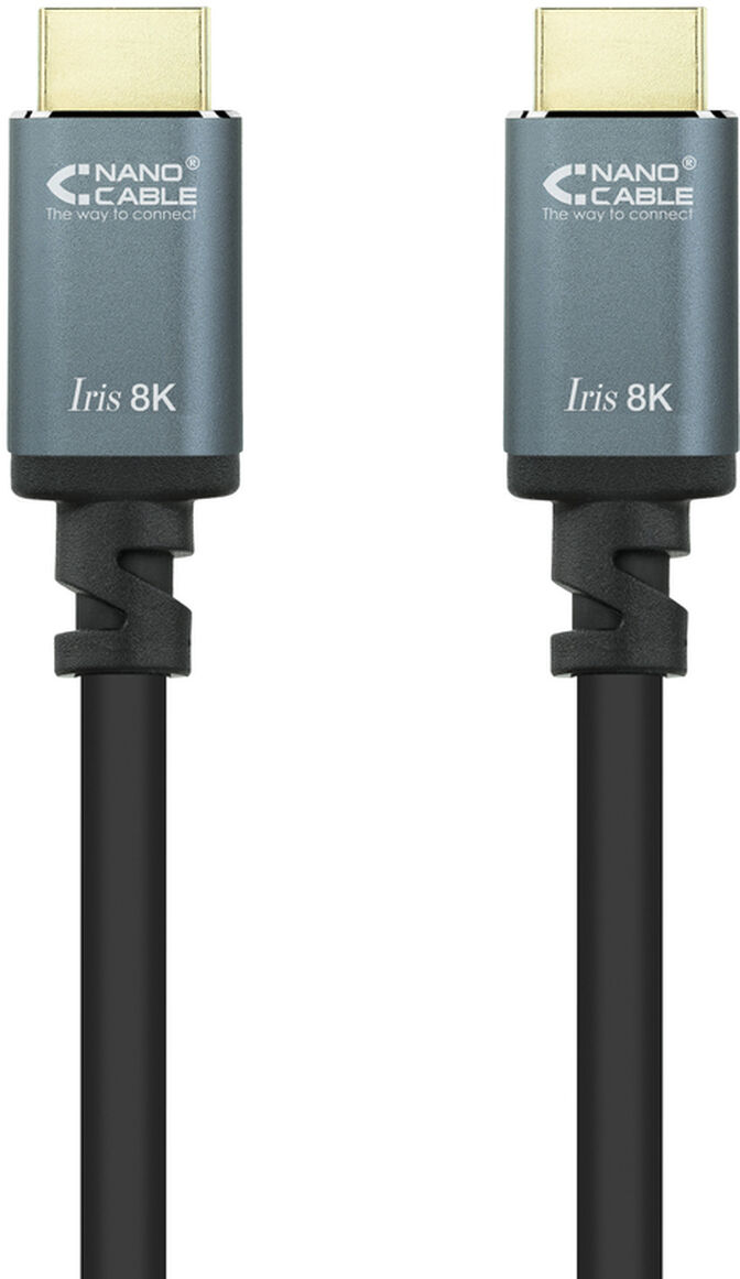 Cable HDMI V2.1 8K NanoCable IRIS USB-A M/M 2 M Negro image number 1