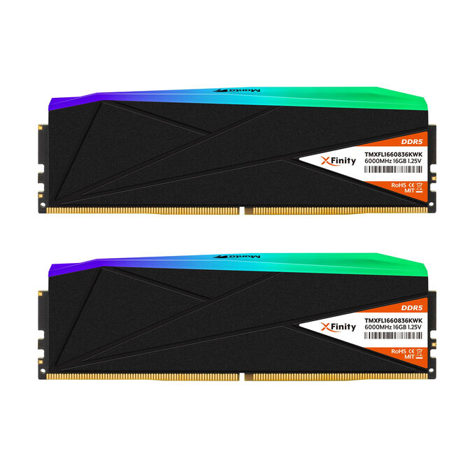 V-Color Kit 32GB (2 x 16GB) DDR5 6000MHz Manta Xfinity RGB Negro CL30 image number 2