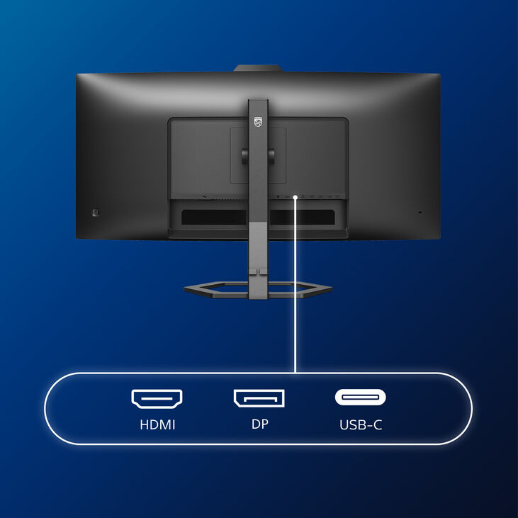 Monitor Philips Série 5000 34" 34E1C5600HE VA UWQHD 100Hz 1ms c/colunas + Aj.Altura + Webcam + USB-C ( PD65W ) image number 9
