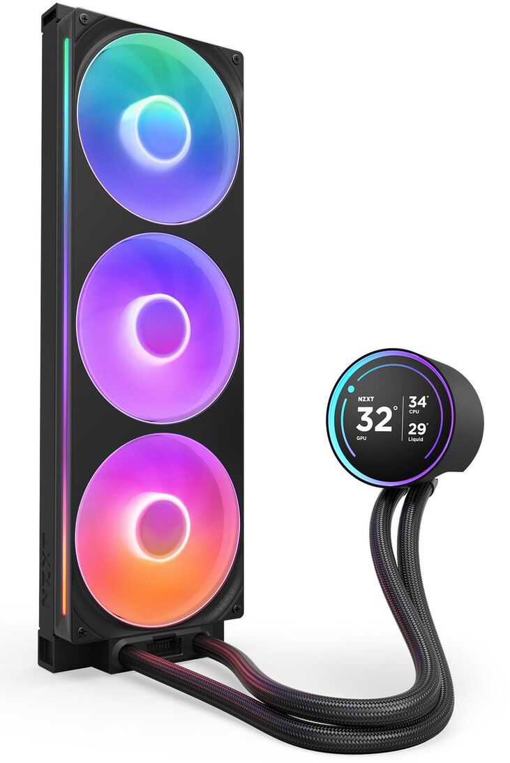 Kit de Refrigeración Líquida CPU NZXT Kraken Elite 420 (2025) RGB Negro image number 2