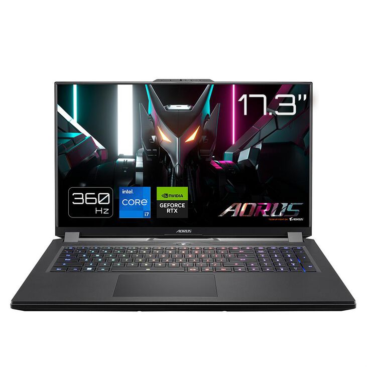 GIGABYTE AORUS 17H BXF-74PT554SH Intel® Core™ i7 i7-13700H Portátil 43,9 cm (17.3") Full HD 16 GB DDR5-SDRAM 1 TB SSD NVIDIA GeForce RTX 4080 Wi-Fi 6E (802.11ax) Windows 11 Home Portugués Negro image number 1