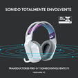 Auriculares Logitech G733 RGB Lightspeed Wireless Blanco image number null