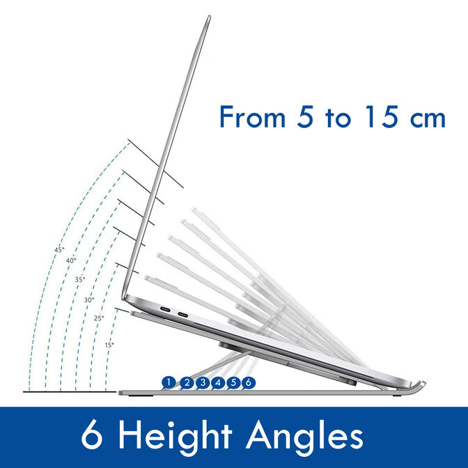 Soporte Ewent EW1266 Aluminum Folding Laptop Stand Gris image number 2