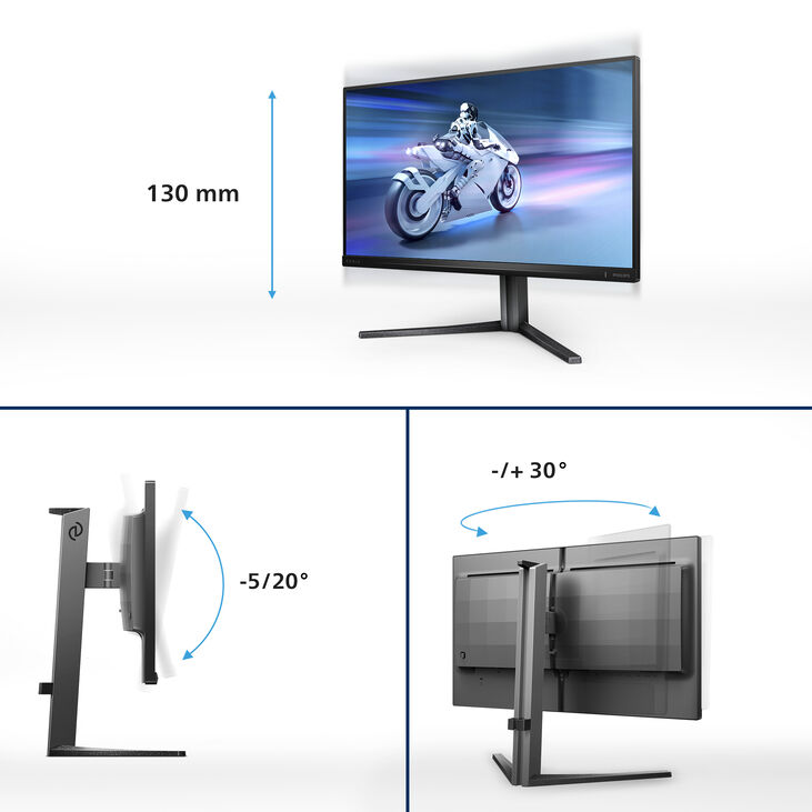 Monitor Philips Série 5000 24.5" 25M2N5200UVA Fast VA FHD 360Hz 1ms HDR400 image number 3