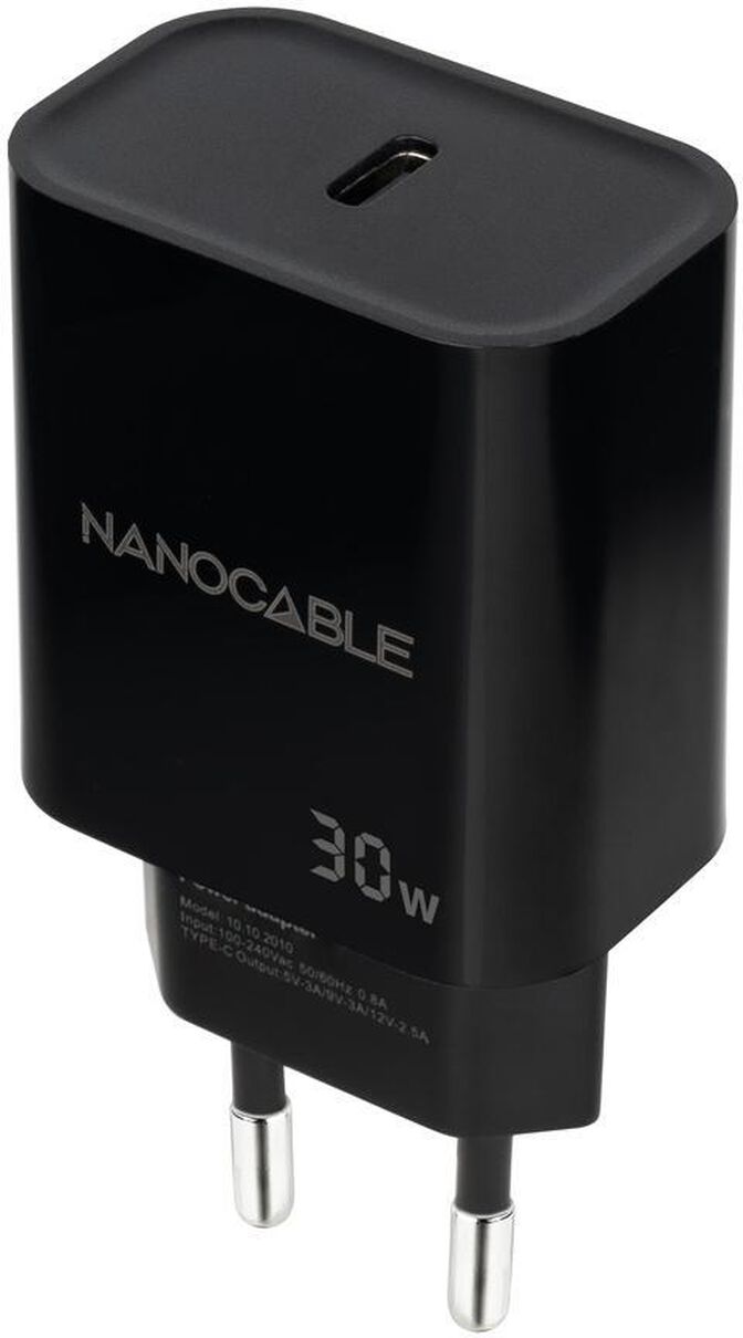 Cargador Nanocable USB-C/PD 30W Negro image number 0