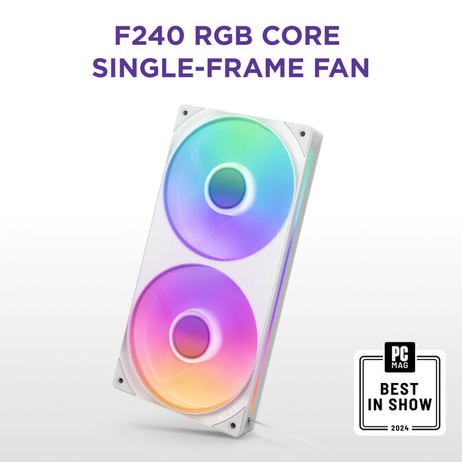Ventilador NZXT F240 RGB Core Single-Frame Blancas - Duplo Vent&iacute;lador 120mm (240mm) image number 5