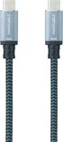 Cable USB 3.2 Gen2x2 Nanocable 20Gbps 5A/100W 4K/60HZ USB-C M/M 3 M Gris/Negro image number null
