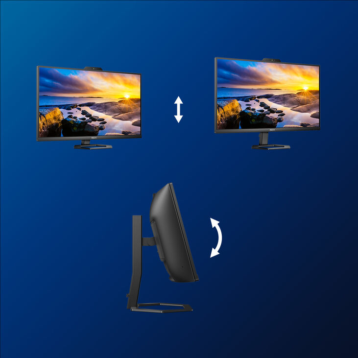 Monitor Philips Série 5000 34" 34E1C5600HE VA UWQHD 100Hz 1ms c/colunas + Aj.Altura + Webcam + USB-C ( PD65W ) image number 8